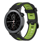 20mm 縦模様 ツートンカラー シリコンウォッチバンド、Samsung Galaxy Watch 42mm用、Samsung Gear Sport用、Samsung Gear S2 Classic用