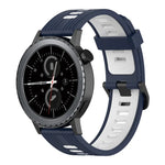 20mm 縦模様 ツートンカラー シリコンウォッチバンド、Samsung Galaxy Watch 42mm用、Samsung Gear Sport用、Samsung Gear S2 Classic用
