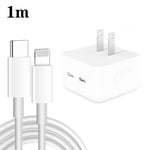 PD 35W デュアル USB-C / Type-C ポート充電器 Type-C to 8ピンデータケーブル付き、USプラグ、USプラグ + 1m 8ピンケーブル、USプラグ + 1.5m 8ピンケーブル、USプラグ + 2m 8ピンケーブル