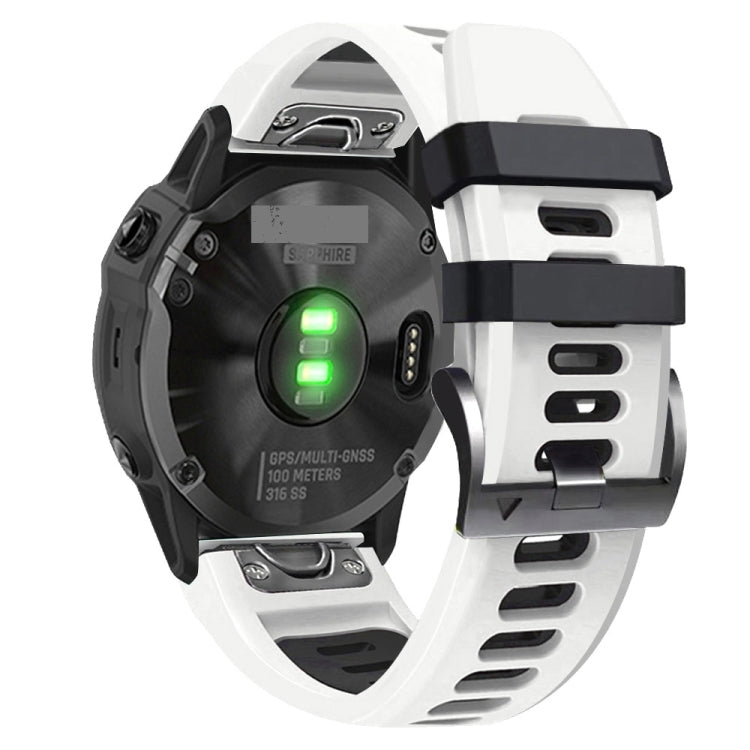 22mm Silicone Sports Two-Color Watch Band, For Garmin Fenix 5 Plus
