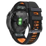22mm Silicone Sports Two-Color Watch Band, For Garmin Fenix 5 Plus