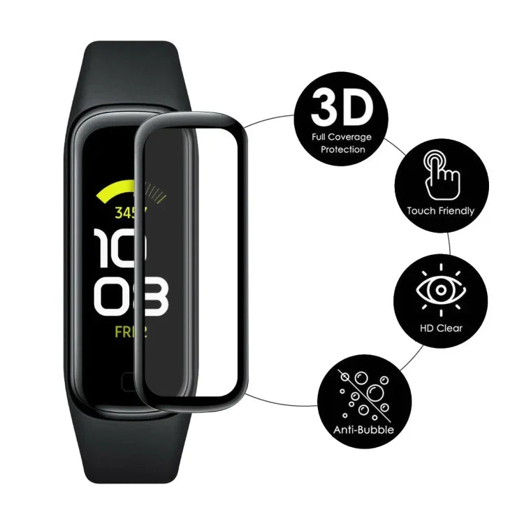 Samsung Galaxy Fit 2用 ENKAY Hat-Prince 3Dフルカバレッジ ソフトPCエッジ＋PMMA HDスクリーンプロテクターフィルム、1枚、2枚、5枚、10枚
