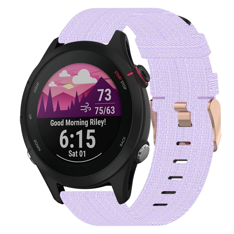 18mm Nylon Woven Watch Band, For Garmin Forerunner 255S, For Garmin Venu 2S, For Garmin Vivomove 3S, For Garmin Vivoactive 4S