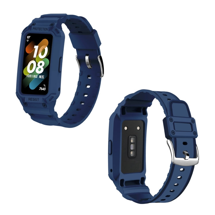 For Huawei Band 6 / 7 / Honor Band 6 JSM Integrated TPU Adjustable Elastic Watch Band, Pink, Black, Army Green, Translucent, Light Grey, Dark Blue