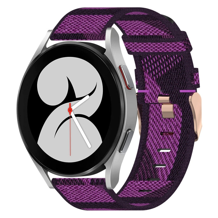 20mmナイロン織りウォッチバンド、Samsung Galaxy Watch 4 40mm用、Samsung Galaxy Watch 4 44mm用、Samsung Galaxy Watch 4 Classic 42mm用、Samsung Galaxy Watch 4 Classic 46mm用、Samsung Galaxy Watch 3 41mm用、Samsung Galaxy Watch Active 2 40mm用