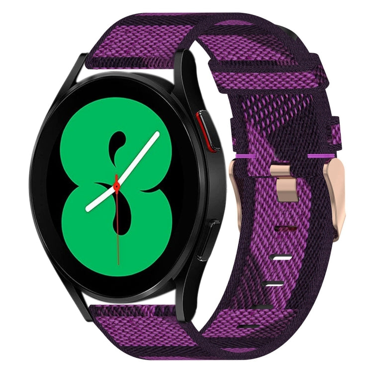 20mmナイロン織りウォッチバンド、Samsung Galaxy Watch 4 40mm用、Samsung Galaxy Watch 4 44mm用、Samsung Galaxy Watch 4 Classic 42mm用、Samsung Galaxy Watch 4 Classic 46mm用、Samsung Galaxy Watch 3 41mm用、Samsung Galaxy Watch Active 2 40mm用