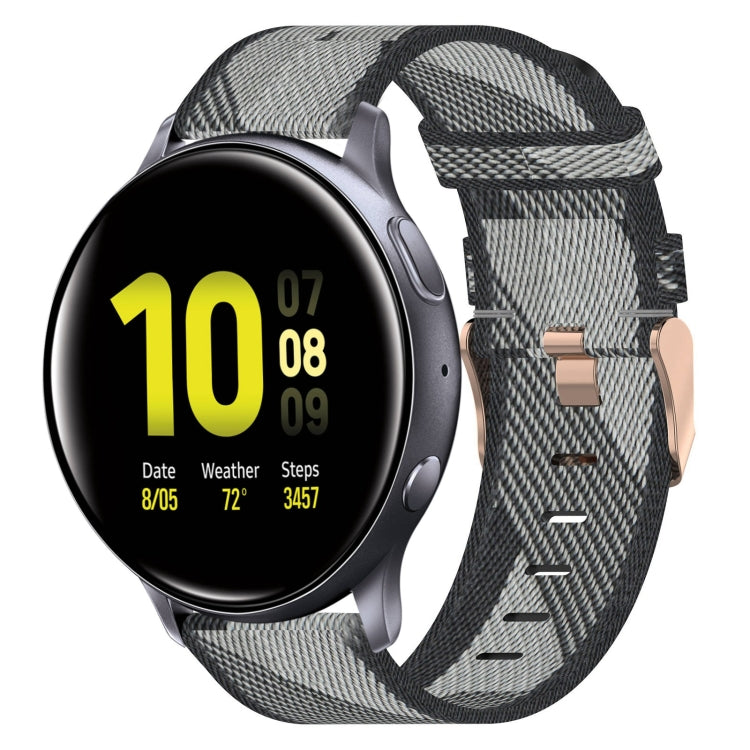 20mmナイロン織りウォッチバンド、Samsung Galaxy Watch Active 2 44mm用、Samsung Galaxy Watch Active 40mm用、Samsung Galaxy Watch 42mm用、Samsung Gear Sport用、Samsung Gear S2 Classic用