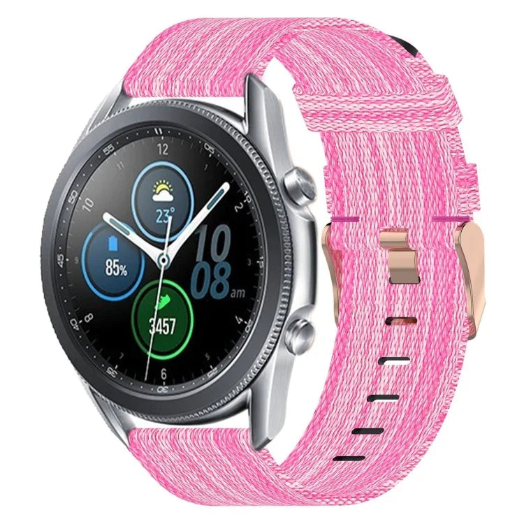 22mmナイロン織りウォッチバンド Samsung Galaxy Watch3 45mm用、Samsung Galaxy Watch 46mm用、Samsung Gear S3 Classic用、Samsung Gear S3 Frontier用