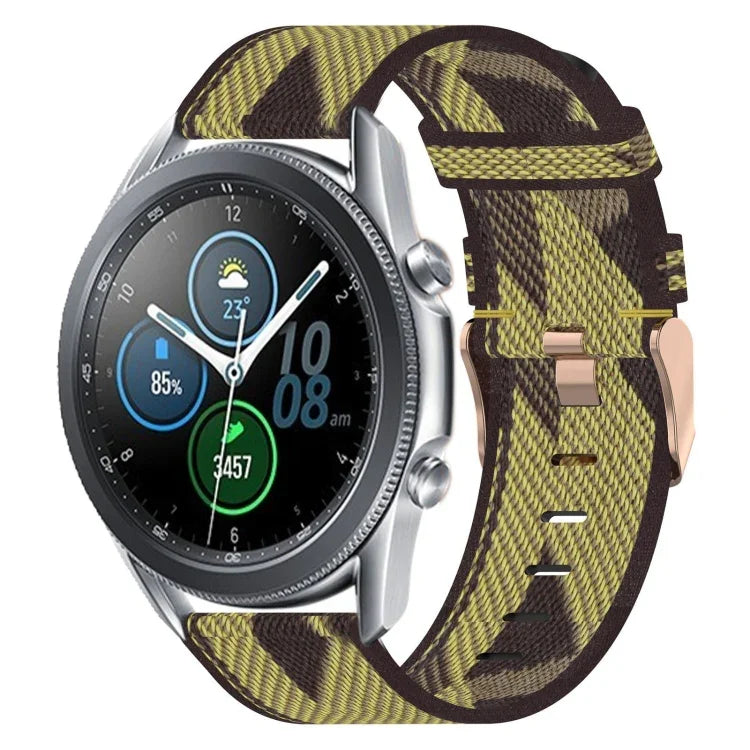 22mm Nylon Woven Watch Band, For Samsung Galaxy Watch3 45mm, For Samsung Galaxy Watch 46mm, For Samsung Gear S3 Classic, For Samsung Gear S3 Frontier