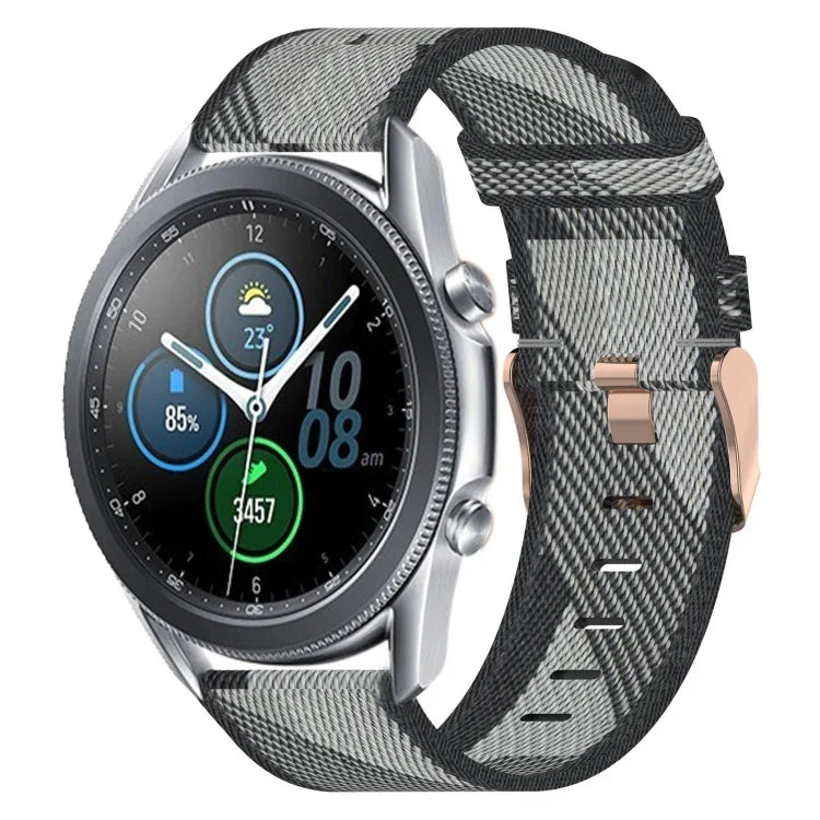 22mm Nylon Woven Watch Band, For Samsung Galaxy Watch3 45mm, For Samsung Galaxy Watch 46mm, For Samsung Gear S3 Classic, For Samsung Gear S3 Frontier