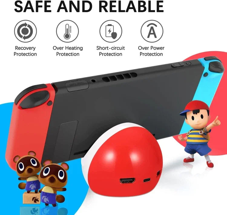 Multifunctional HDMI Charging Base Accessories For Nintendo Switch, Charging Base