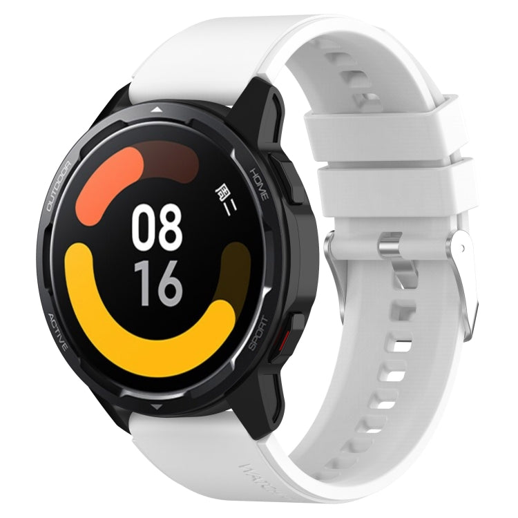 突起ヘッドシリコンストラップ銀バックル Samsung Galaxy Watch3 45mm 22mm用 Samsung Galaxy Gear S3 Classic 22mm用 Samsung Galaxy Gear S3 Frontier 22mm用 Samsung Galaxy Watch Heart-S 20mm用