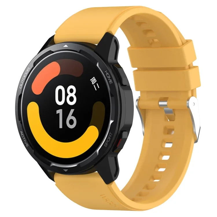 突起ヘッドシリコンストラップ シルバーバックル、Samsung Galaxy Watch 46mm 22mm用