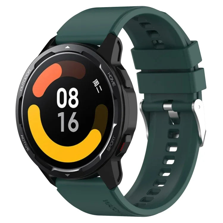 突起ヘッドシリコンストラップ シルバーバックル、Samsung Galaxy Watch 46mm 22mm用