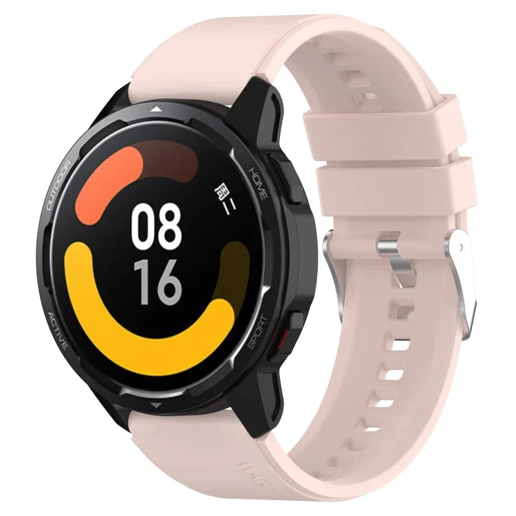 突起ヘッドシリコンストラップ シルバーバックル、Samsung Galaxy Watch 46mm 22mm用
