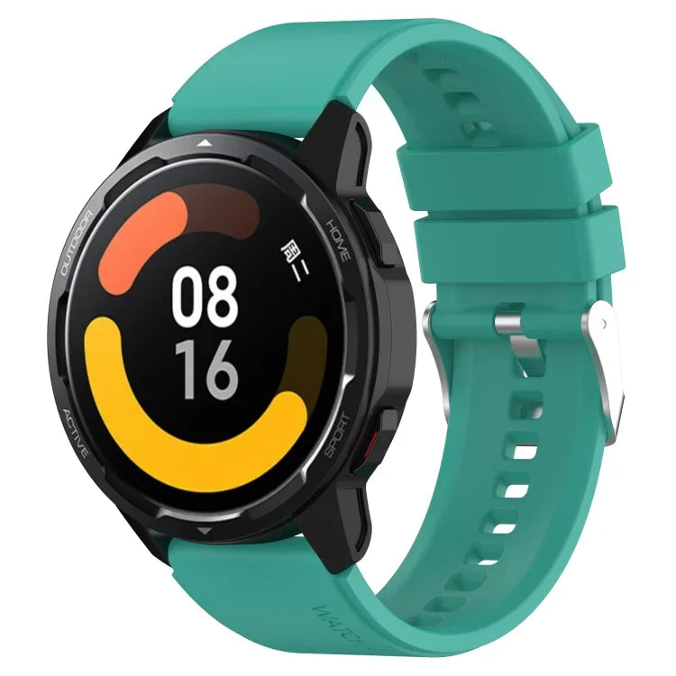 突起ヘッドシリコンストラップ シルバーバックル、Samsung Galaxy Watch 46mm 22mm用