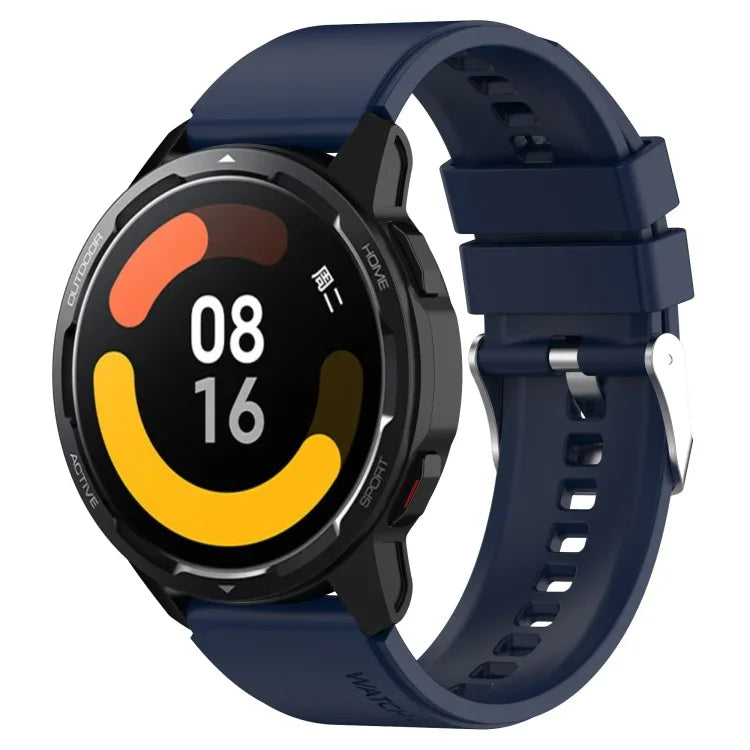 突起ヘッドシリコンストラップ シルバーバックル、Samsung Galaxy Watch 46mm 22mm用