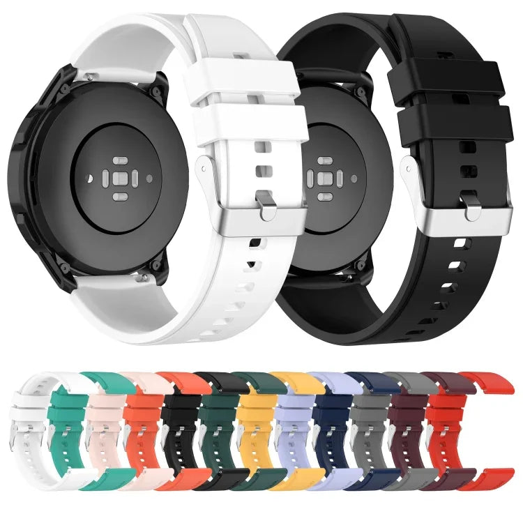 突起ヘッドシリコンストラップ シルバーバックル、Samsung Galaxy Watch 46mm 22mm用