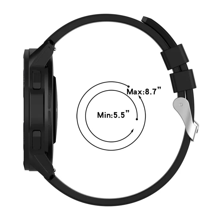 突起ヘッドシリコンストラップ シルバーバックル、Samsung Galaxy Watch 46mm 22mm用