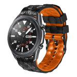 22mmサッカーパターン二色シリコンストラップ Samsung Galaxy Watch3 45mm用、Samsung Galaxy Watch 46mm用、Samsung Gear S3 Classic用、Samsung Gear S3 Frontier用