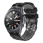 22mmサッカーパターン二色シリコンストラップ Samsung Galaxy Watch3 45mm用、Samsung Galaxy Watch 46mm用、Samsung Gear S3 Classic用、Samsung Gear S3 Frontier用