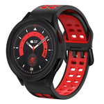 20mm 通気性ツートンカラーシリコンウォッチバンド、Samsung Galaxy Watch 5 40mm用、Samsung Galaxy Watch 5 44mm用