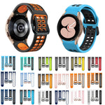 20mm 通気性ツートンカラーシリコンウォッチバンド、Samsung Galaxy Watch 5 40mm用、Samsung Galaxy Watch 5 44mm用