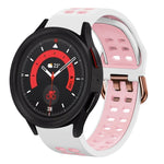 20mm 通気性ツートンカラーシリコンウォッチバンド、Samsung Galaxy Watch 5 40mm用、Samsung Galaxy Watch 5 44mm用