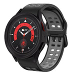 20mm 通気性ツートンカラーシリコンウォッチバンド、Samsung Galaxy Watch 5 40mm用、Samsung Galaxy Watch 5 44mm用