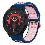 20mm 通気性ツートンカラーシリコンウォッチバンド、Samsung Galaxy Watch 5 40mm用、Samsung Galaxy Watch 5 44mm用