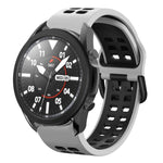 20mm 通気性ツートンカラーシリコンウォッチバンド、Samsung Galaxy Watch 5 Pro 45mm用、Samsung Galaxy Watch 4 40mm用