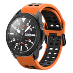 20mm 通気性ツートンカラーシリコンウォッチバンド、Samsung Galaxy Watch 5 Pro 45mm用、Samsung Galaxy Watch 4 40mm用