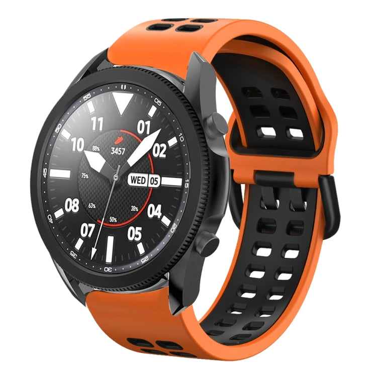20mm 通気性ツートンカラーシリコンウォッチバンド、Samsung Galaxy Watch 5 Pro 45mm用、Samsung Galaxy Watch 4 40mm用