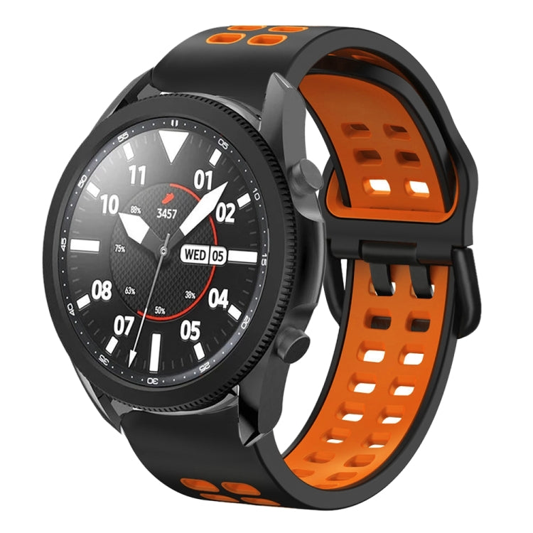 20mm 通気性ツートンカラーシリコンウォッチバンド、Samsung Galaxy Watch 5 Pro 45mm用、Samsung Galaxy Watch 4 40mm用