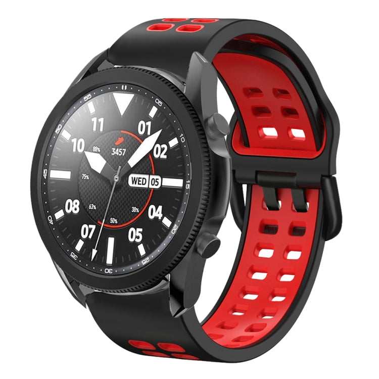 20mm 通気性ツートンカラーシリコンウォッチバンド、Samsung Galaxy Watch 5 Pro 45mm用、Samsung Galaxy Watch 4 40mm用