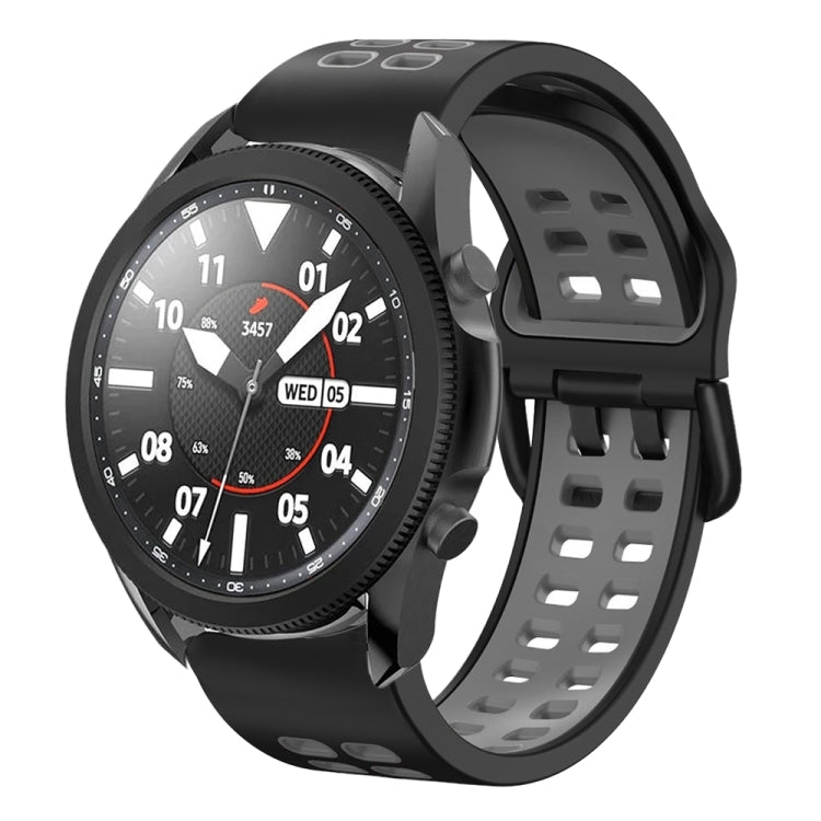 20mm 通気性ツートンカラーシリコンウォッチバンド、Samsung Galaxy Watch 5 Pro 45mm用、Samsung Galaxy Watch 4 40mm用