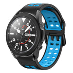 20mm 通気性ツートンカラーシリコンウォッチバンド、Samsung Galaxy Watch 5 Pro 45mm用、Samsung Galaxy Watch 4 40mm用
