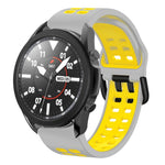 20mm 通気性ツートンカラーシリコンウォッチバンド、Samsung Galaxy Watch 5 Pro 45mm用、Samsung Galaxy Watch 4 40mm用
