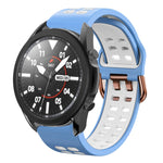 20mm 通気性ツートンカラーシリコンウォッチバンド、Samsung Galaxy Watch 5 Pro 45mm用、Samsung Galaxy Watch 4 40mm用