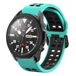 20mm 通気性ツートンカラーシリコンウォッチバンド、Samsung Galaxy Watch 5 Pro 45mm用、Samsung Galaxy Watch 4 40mm用