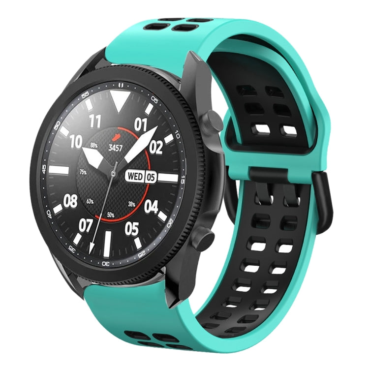 20mm 通気性ツートンカラーシリコンウォッチバンド、Samsung Galaxy Watch 5 Pro 45mm用、Samsung Galaxy Watch 4 40mm用