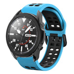 20mm 通気性ツートンカラーシリコンウォッチバンド、Samsung Galaxy Watch 5 Pro 45mm用、Samsung Galaxy Watch 4 40mm用