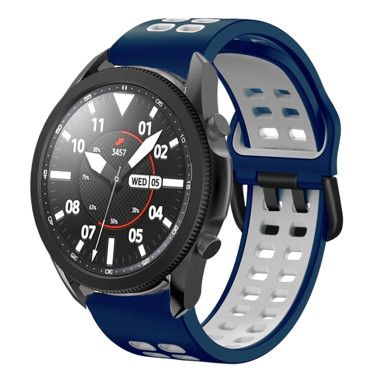 20mm 通気性ツートンカラーシリコンウォッチバンド、Samsung Galaxy Watch 5 Pro 45mm用、Samsung Galaxy Watch 4 40mm用
