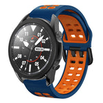 20mm 通気性ツートンカラーシリコンウォッチバンド、Samsung Galaxy Watch 5 Pro 45mm用、Samsung Galaxy Watch 4 40mm用