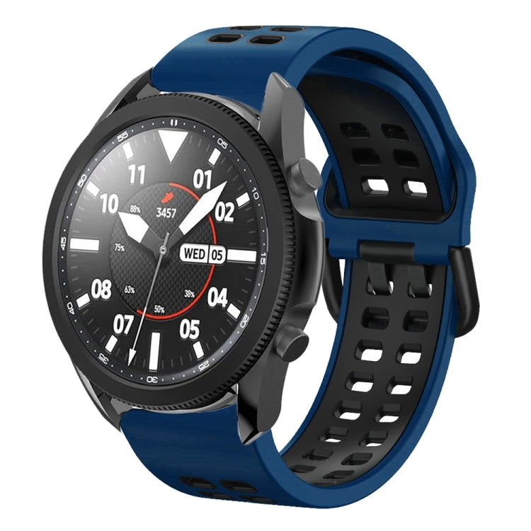 20mm 通気性ツートンカラーシリコンウォッチバンド、Samsung Galaxy Watch 5 Pro 45mm用、Samsung Galaxy Watch 4 40mm用