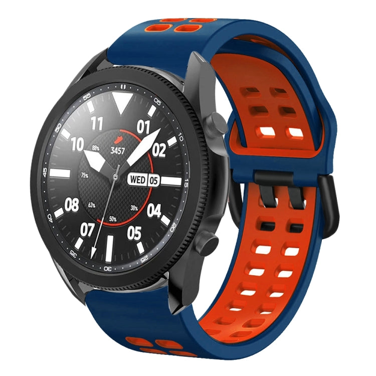 20mm 通気性ツートンカラーシリコンウォッチバンド、Samsung Galaxy Watch 5 Pro 45mm用、Samsung Galaxy Watch 4 40mm用