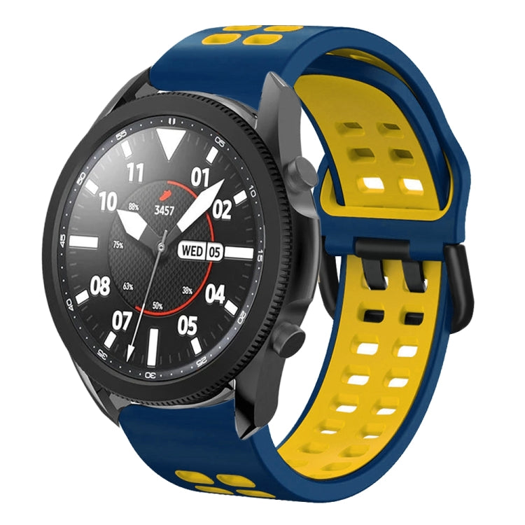 20mm 通気性ツートンカラーシリコンウォッチバンド、Samsung Galaxy Watch 5 Pro 45mm用、Samsung Galaxy Watch 4 40mm用