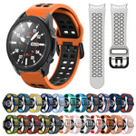 20mm 通気性ツートンカラーシリコンウォッチバンド、Samsung Galaxy Watch 5 Pro 45mm用、Samsung Galaxy Watch 4 40mm用