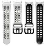 20mm 通気性ツートンカラーシリコンウォッチバンド、Samsung Galaxy Watch 5 Pro 45mm用、Samsung Galaxy Watch 4 40mm用