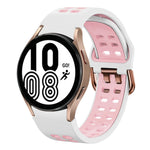 20mm 通気性ツートンカラーシリコンウォッチバンド、Samsung Galaxy Watch 5 Pro 45mm用、Samsung Galaxy Watch 4 40mm用